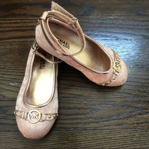 Michael Kors Gold Toddler Flats